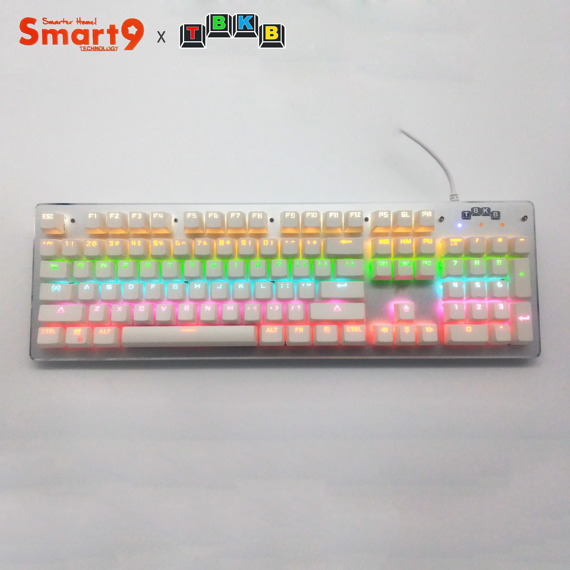 Клавиатура Механическая белая Smart9 x TBKB с клавишами горячей замены 104