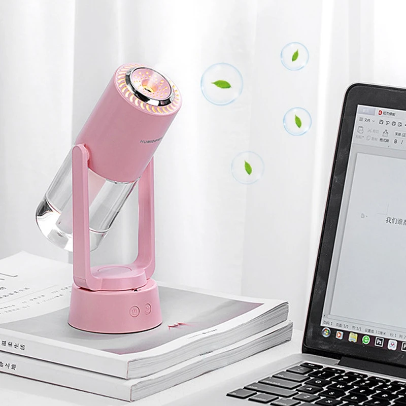 

Xuanying Humidifier, Rotating Aromatherapy Negative Ion Humidifier with Lamp Is Suitable for Office and Home