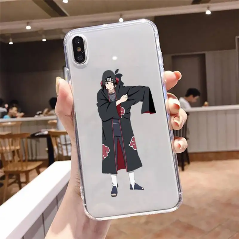 

Anime Naruto Uchiha Itachi Phone Case Transparent soft For iphone 5 5s 5c se 6 6s 7 8 11 12 plus mini x xs xr pro max
