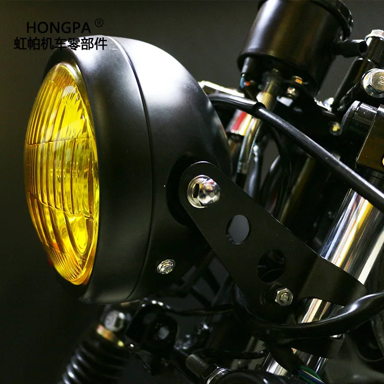 Передняя фара мотоцикла Refit Retro галогенная универсальная для Harley Chopper Bobber Custom Cruiser