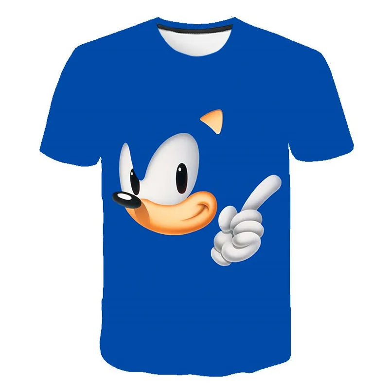 

Boys & Girls Cartoon Sonic T-shirts Kids Print Anime Super Sonic T Shirt For Boys Children Summer Short Sleeve T-shirt Clothing