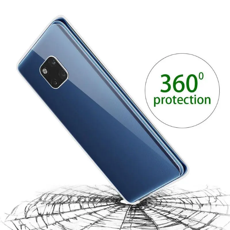 360 чехлы для Huawei P40 Pro P30 P20 lite P10 P8 P9 Lite 2017 прозрачный тонкий мягкий чехол Y5 Y6 Y7 Y9