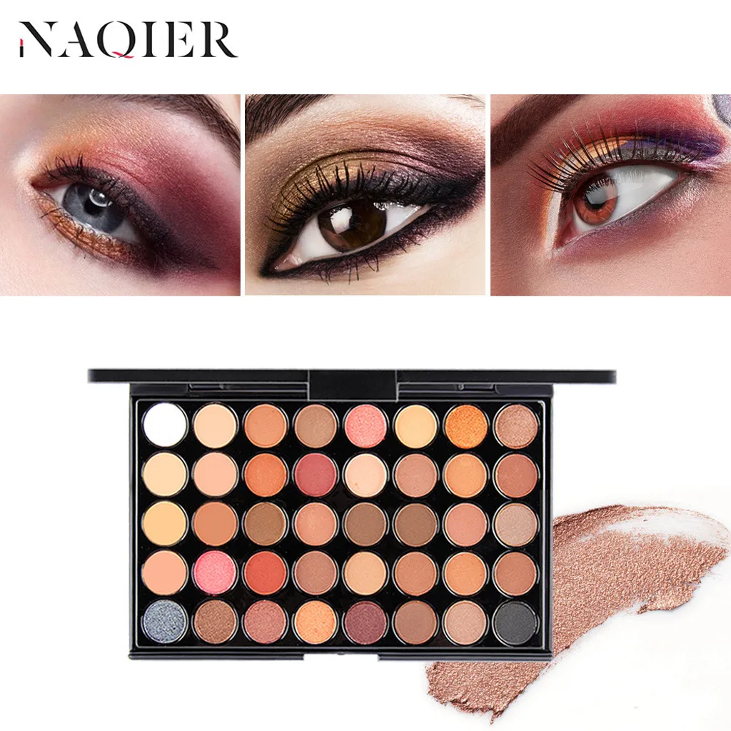 40 цветов перламутровые блестящие тени для век пудра палитра матовые