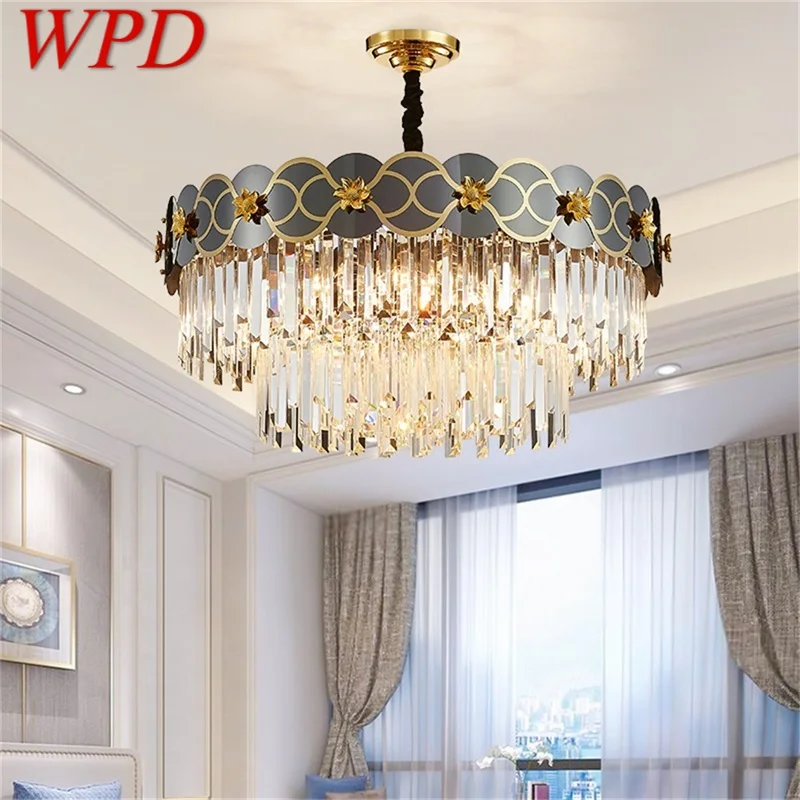

Хрустальный подвесной светильник WPD, креативная постмодернизированная люстра, светодиодная лампа для украшения дома, столовой, гостиной