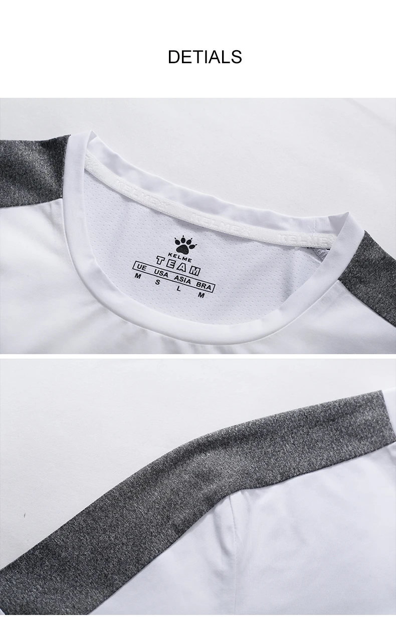 KELME Мужская футболка для футбола, баскетбола, бега, тренировок и упражнений, тренажерного зала, быстровысыхающий, для фитнеса, спорта, дышащий, компрессионный 871002