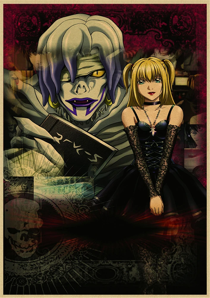 Известный неизвестный комиксов Death Note постер из крафт бумаги настенный стикер