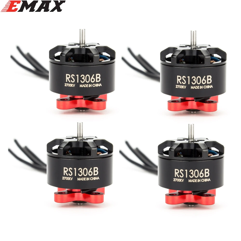 4 шт. EMAX 1306 1306B RS1306 версия 2 RS1306B 2700KV 4000KV бесщеточный двигатель 3-4S для радиоуправляемого дрона квадрокоптера мультиротора FPV Racing