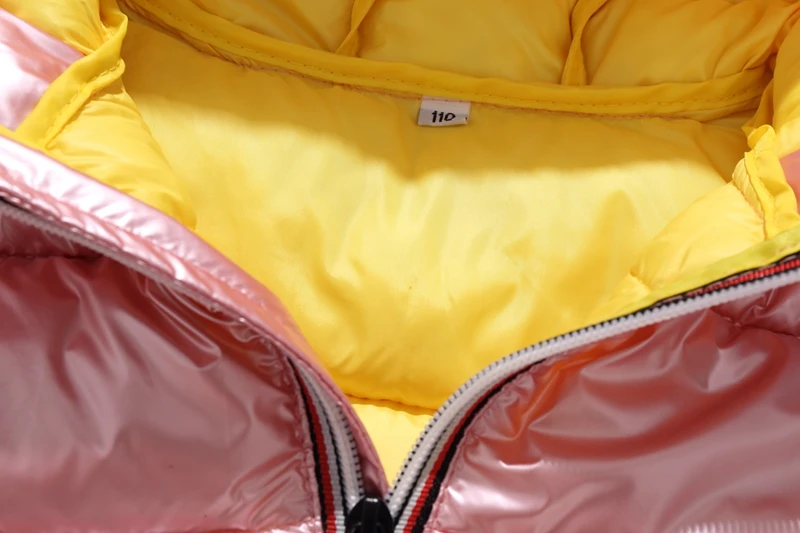 Sundae Angel Gilding Fabric Glossy Long Jacket Winter For Girls Hooded Warm Down Cotton Boys Outerwear Children's Parkas Coats