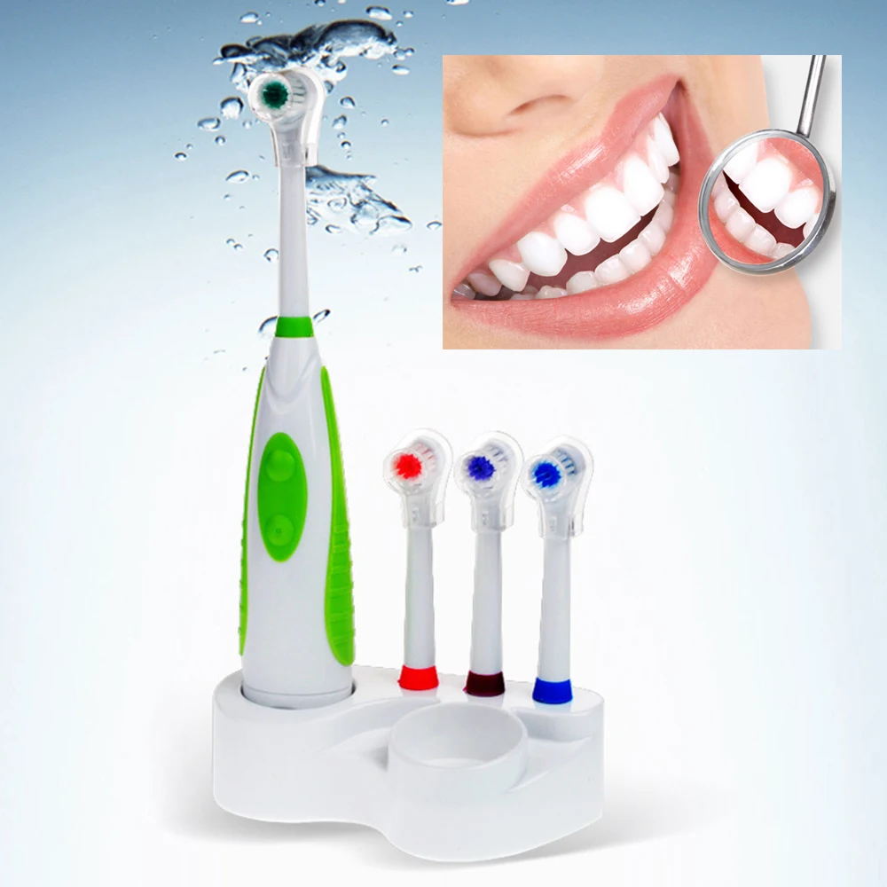Электрическая зубная щетка с 4 щеточными головками гигиена полости рта уход