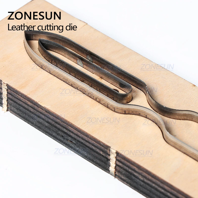 ZONESUN S002 изготовленный на заказ кожаный брелок для ключей высечки ручной работы