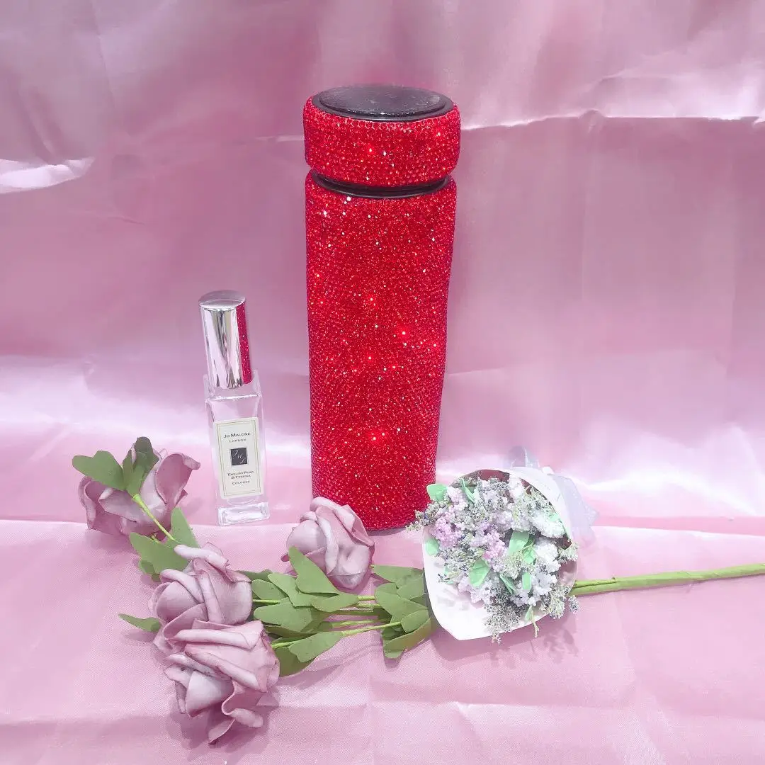 500 мл творческая глина алмаз термос бутылка Температура Дисплей