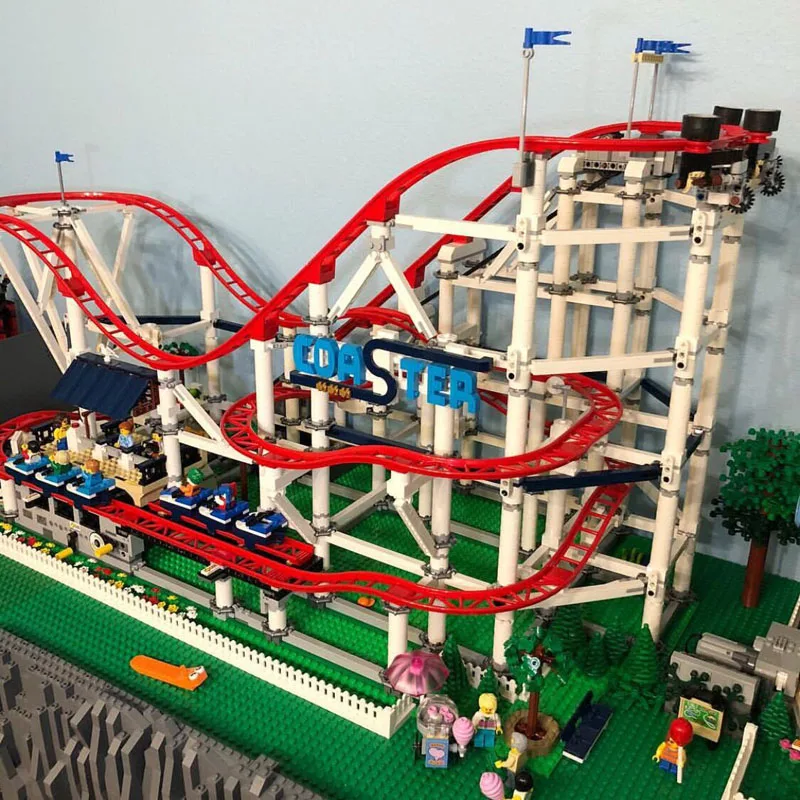 39 Roller Coaster Creator Expert City Street View, карусель обозрения, наборы, модель, строительные наборы, блоки, кирпичи, развивающие игрушки для детей - Цвет: 39 Roller Coaster