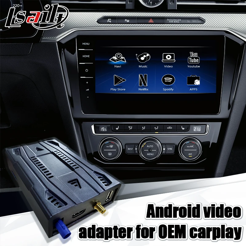 

Адаптер интерфейса видео навигации Android Youtube для автомобиля с OEM Carplay для Volkswagen MIB от Lsailt