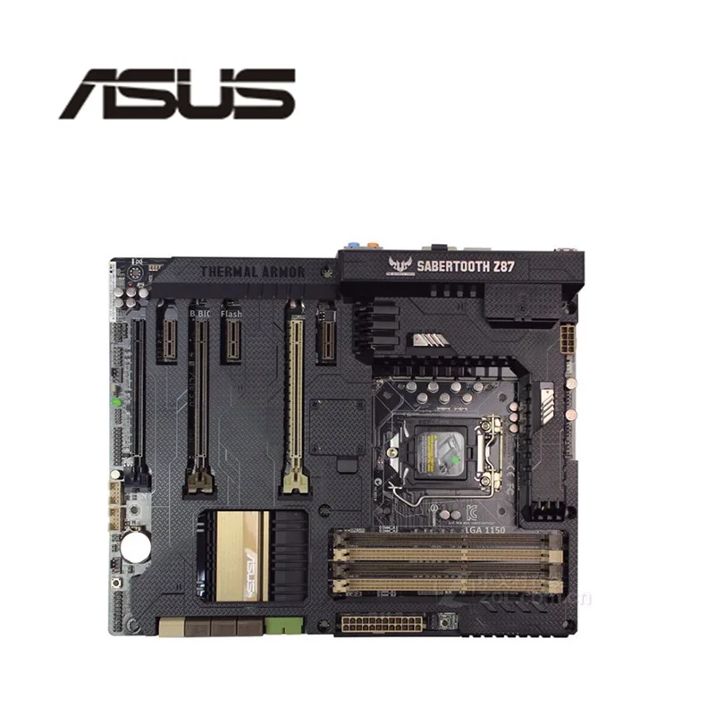 Материнская плата Z87 для настольного компьютера Asus SABERTOOTH Z87M LGA 1150 Core i7 i5 i3 DDR3 SATA3