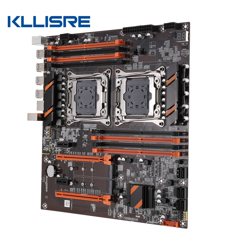 Материнская плата Kllisre X99 с двойным процессором LGA 2011 v3 USB3.0 SATA3 двумя процессорами