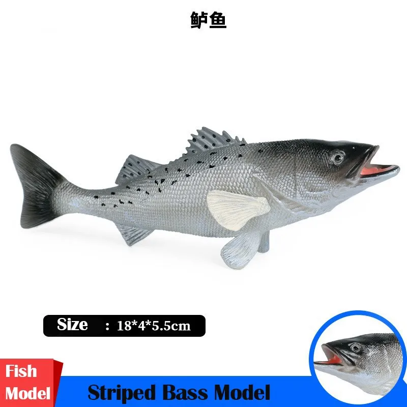 

Моделирование полосатый бас модель пластиковая твердая имитация морской рыбы животные ручная модель Обучающие игрушки Рождественский под...