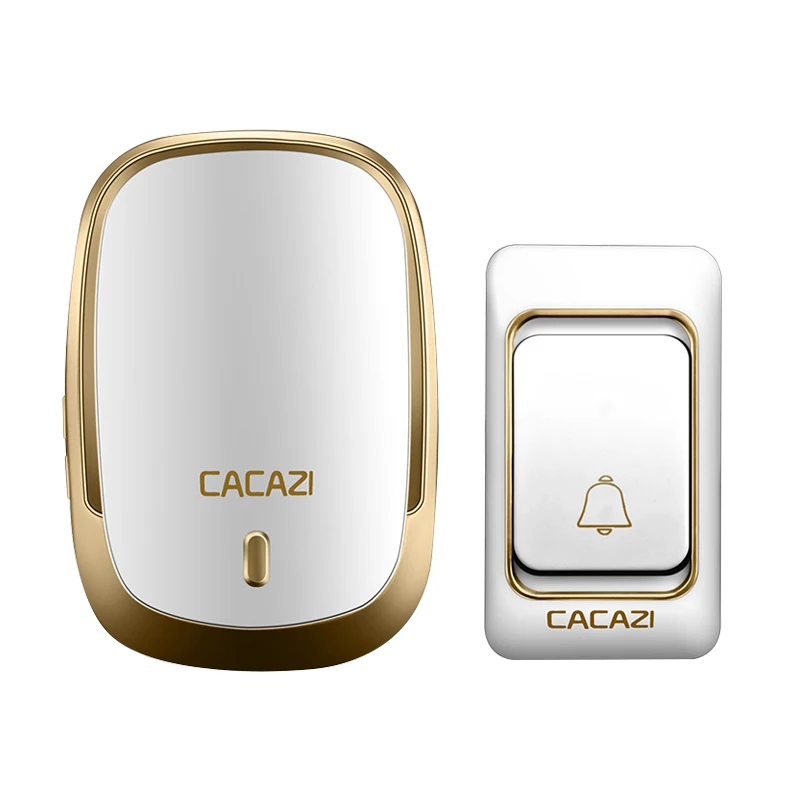 Звонок CACAZI беспроводной со светодиодсветильник 200 м 4 громкости 36