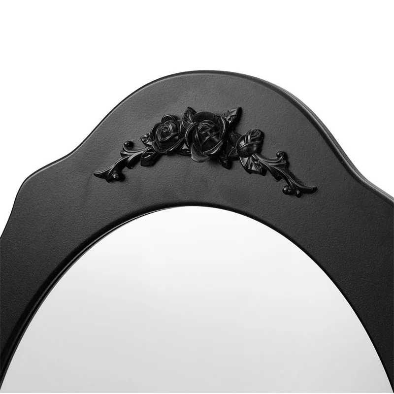

Exquisite Vanity Makeup Dressing Table Stool Set Sturdy Wooden Frame Rotating Mirror 4 Storage Drawers Bedroom Furniture HW55562