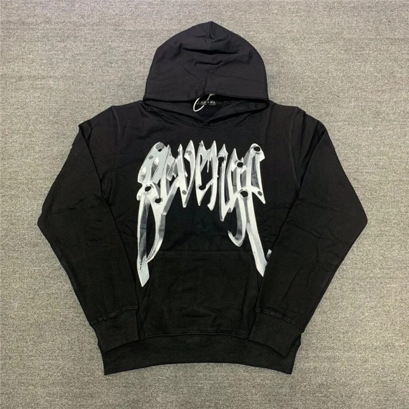 

21SS new Revenge Hoodie Men Women Best Quality Pullover SSkull Bullet Hole Metal Print XXXtentacion Revenge Sweatshirts Hooded