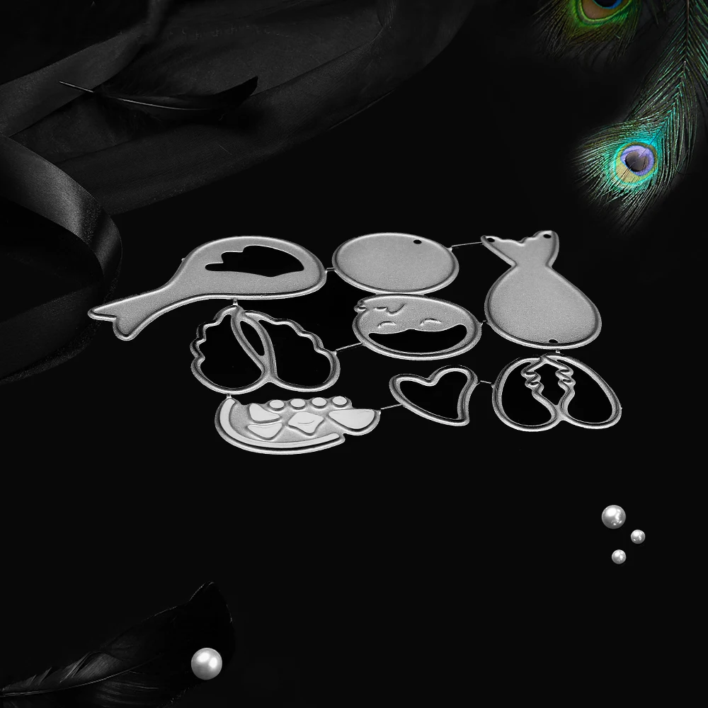 Милые металлические трафареты для вырезания скрапбукинга сделай сам тиснение