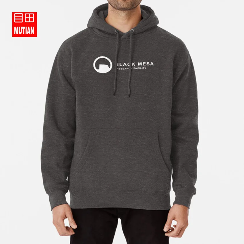 darkgrey-hoodie Черный Меса толстовки черный Меса исследовательский центр в половину меньше Габэн портал - Цвет: darkgrey-hoodie