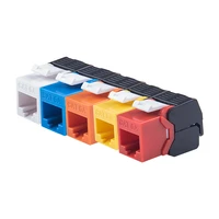10g ethernet rj45 cat6a colorful keystone jacks toolless type network modules tool free connection 7 colors for optional