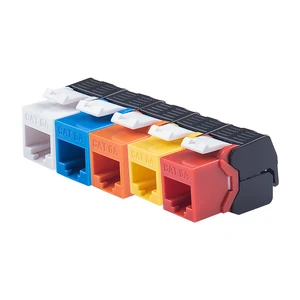 10G Ethernet RJ45 CAT6A красочные Keystone разъемы без инструментов Тип сетевые модули без инструментов подключение 7 цветов на выбор