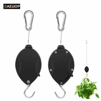 Durable Plant Pulley Retractable Hanger Hooks 5ft Long 55 lbs Weight Capacity Hanging Plants Garden Baskets Pots Bird Houses