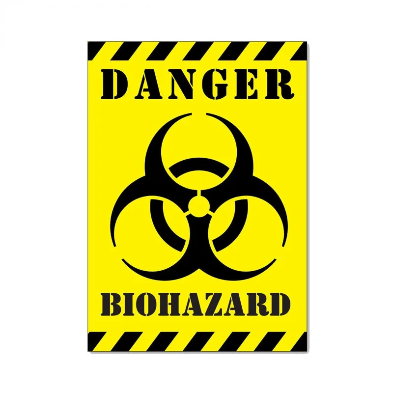 

Interesting Car Sticker Funny DANGER BIOHAZARD ZOMBIE Reflective Decal Racing Helmet Stickers