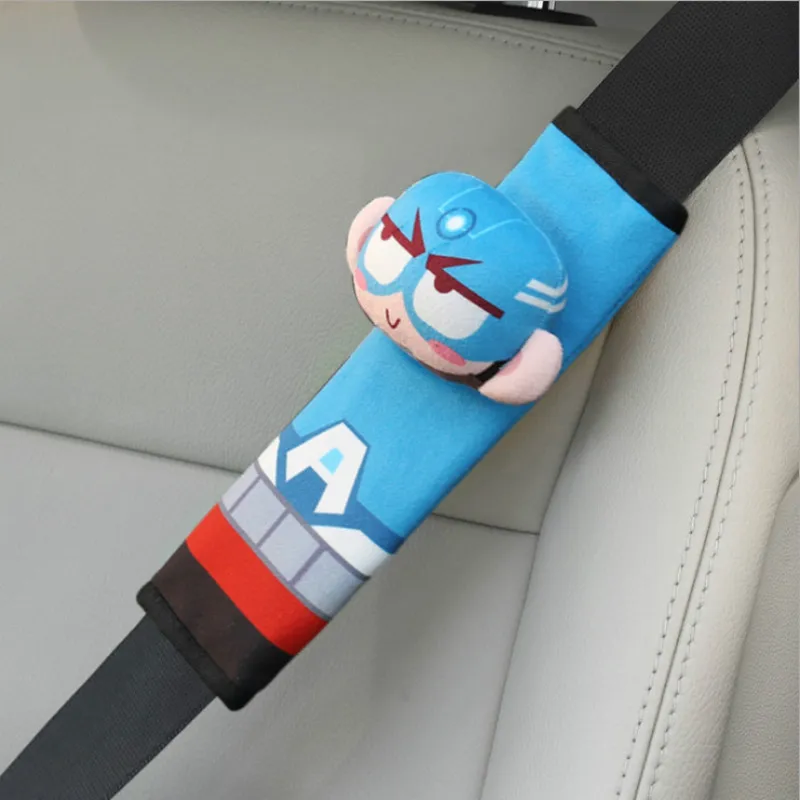 С изображением супер героя сиденья обивка ремней Автомобильная плечевая