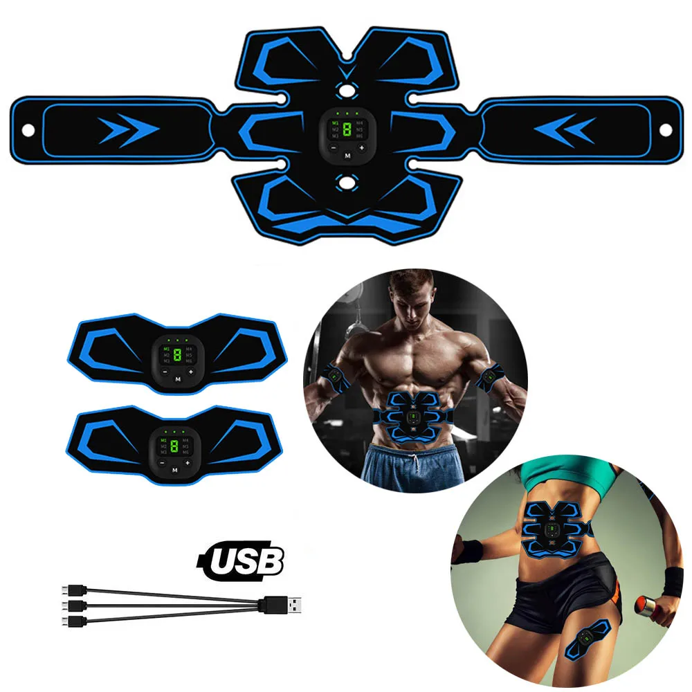 

Новый перезаряжаемый АБС-стимулятор, мышечный Тонер, EMS, тренажер для мышц живота, электростимуляция, фитнес-массажер, оборудование для фитнеса