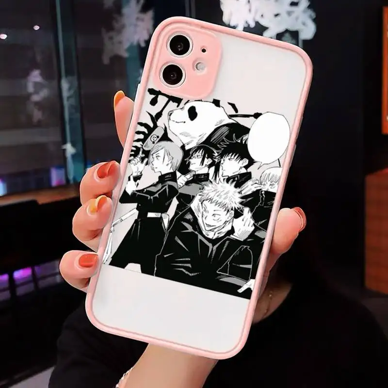 

Anime Jujutsu Kaisen Phone Case matte transparent For iphone 7 8 11 12 plus mini x xs xr pro max cover