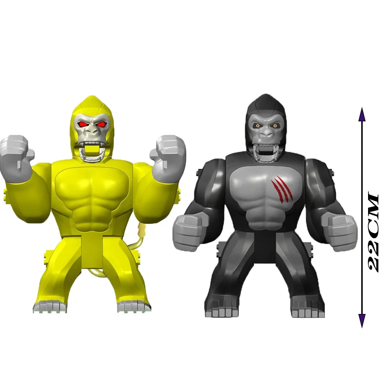 

KF831 KF832 22 см KF1506 KF1507 7 см большая модель строительные блоки Gorilla фигурки героев обучающие игрушки для детей существа скелет