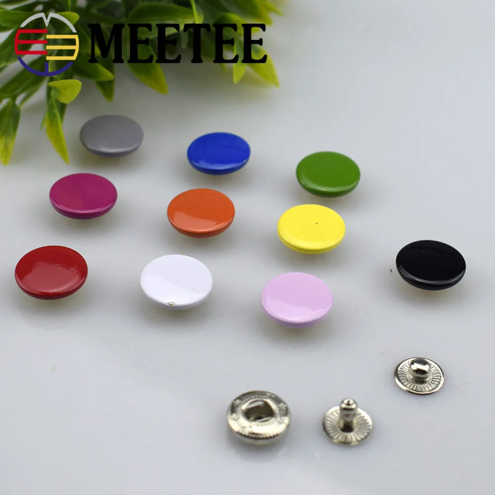 10Sets Meetee 12 17mm Colorful Buttons Snap Fasteners Press Studs for Sewing Leather Craft Clothes Bags Decor Accessories D3 6|decorative