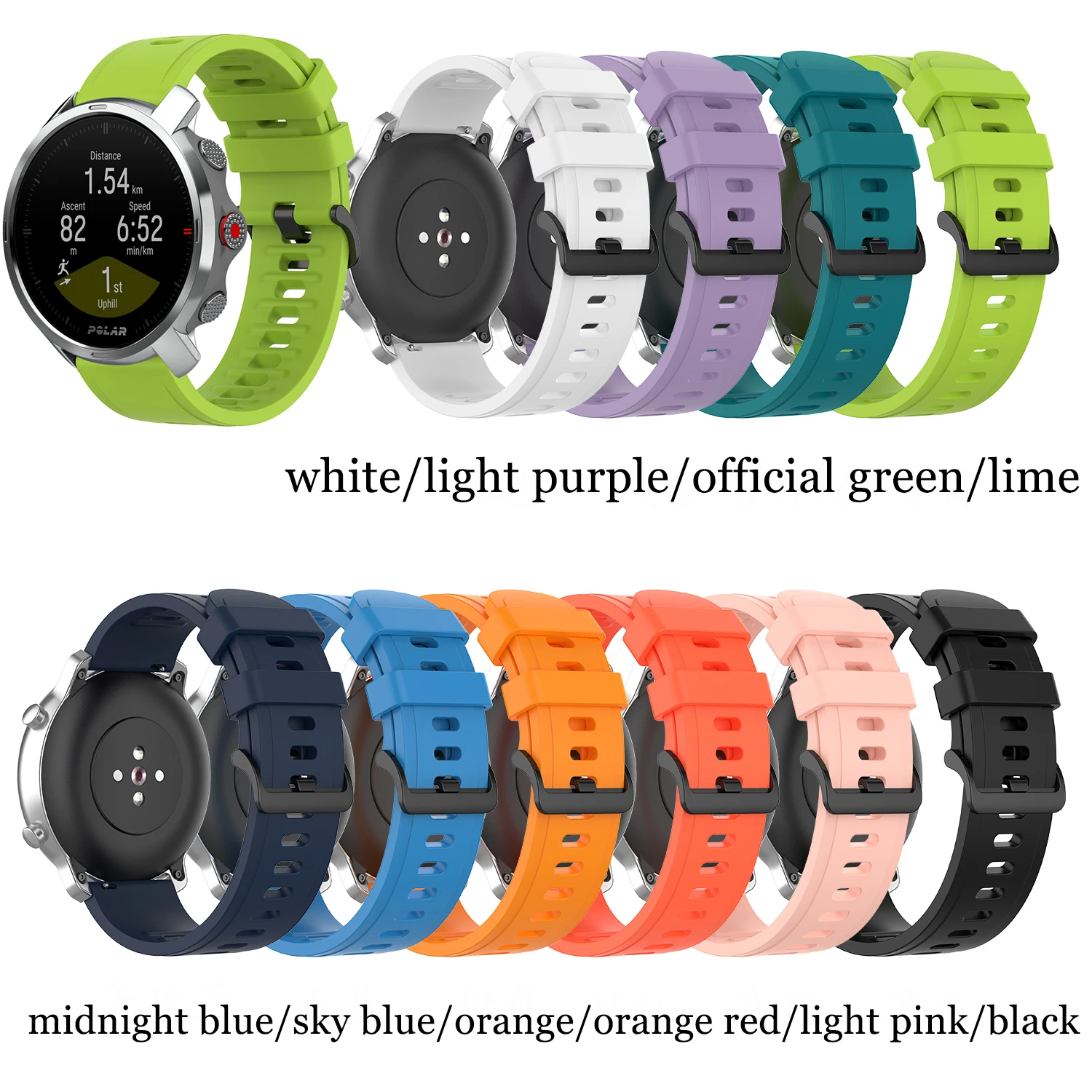 Новый цветной ремешок 20/22 мм для Polar Grit X/Unite смарт-часов lgnite/Vantage M спортивный
