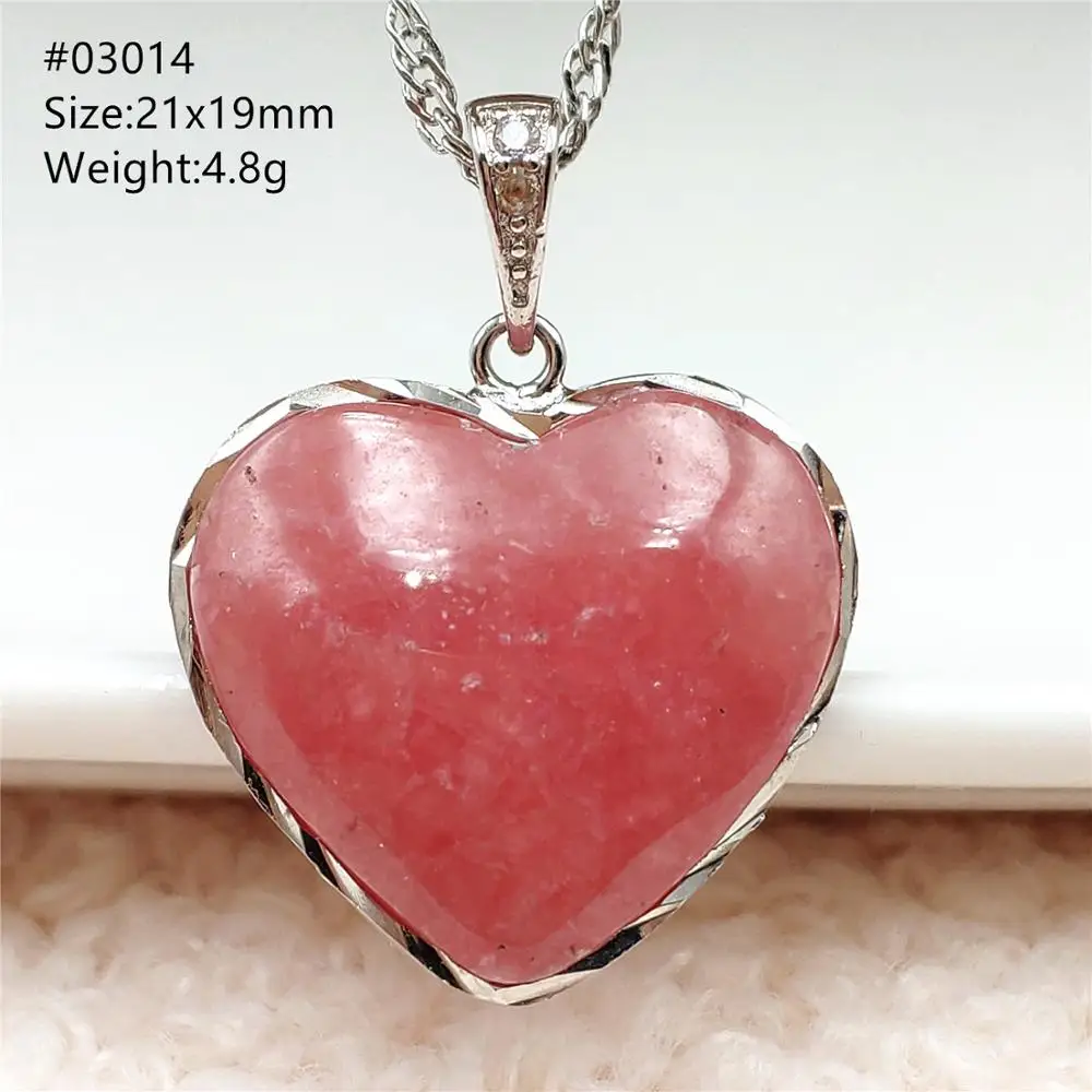 

Ожерелье с подвеской в виде сердца из родохрозита, Родохрозит, розовое золото