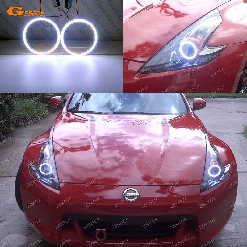 Отличные Сверхъяркие кольца в виде лампы дневного света для Nissan 370Z 370 Z Z34 Fairlady 2009