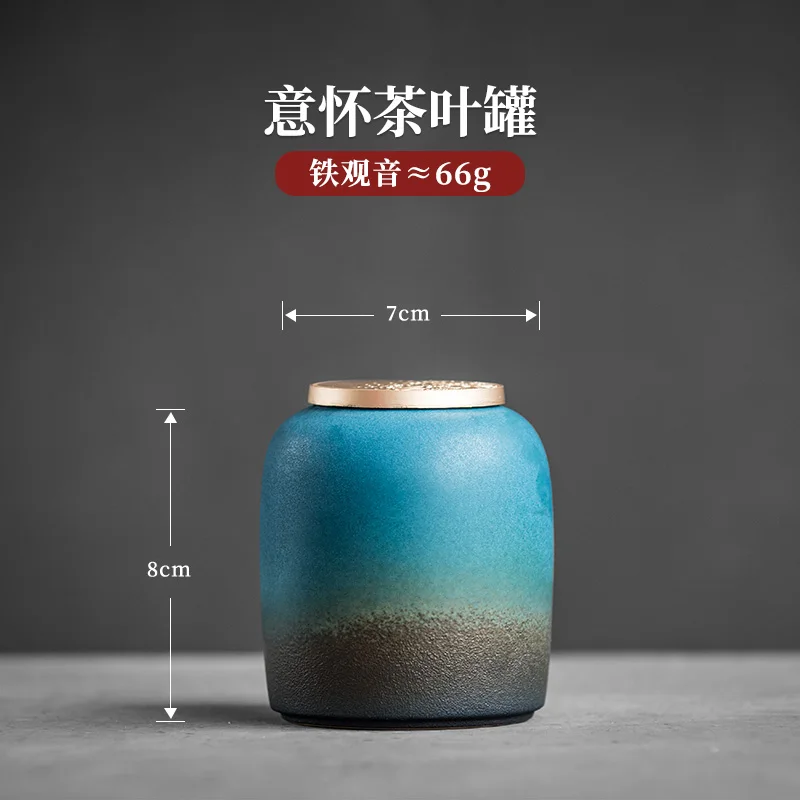 

Mini Chinese Ceramic Tea Jar Kitchen Organizer Green Small Tea Canister Set Porcelain Pojemnik Na Herbate Tea Container EA6CYG