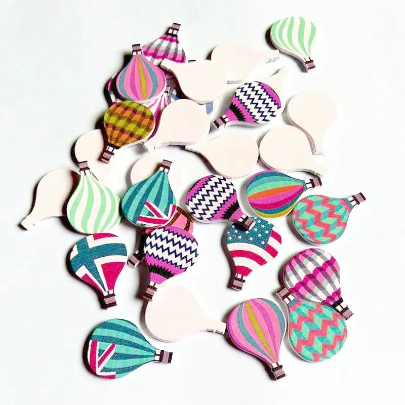 50 шт. не требующие отверстия в ухе деревянный горячий воздух воздушный шар с