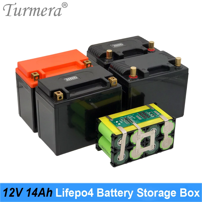 

Коробка для хранения аккумуляторов для мотоциклов Turmera, 12 В, 14 А · ч, фотоемкость 40 А, 12,8 В, баланс BMS с держателем кронштейна 2X4 32700 для замены с...