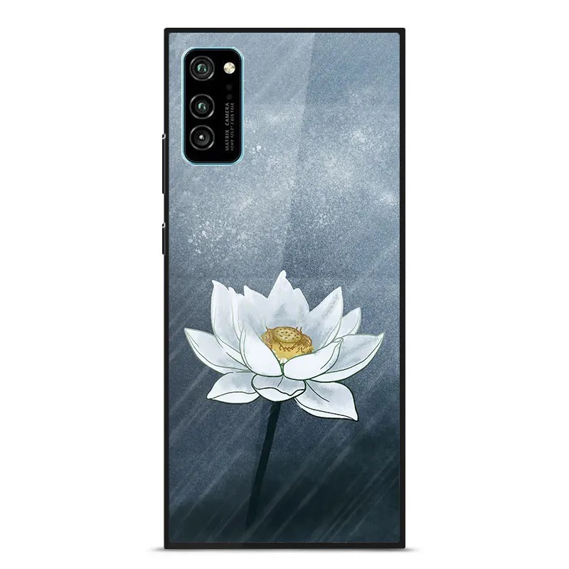 

Case For Huawei Y5P Y7 Pro 2019 Y9 2018 Honor Play 3 3e V30 Pro V20 Fashion Painted Silicone Frame Tempered glass Back Cover