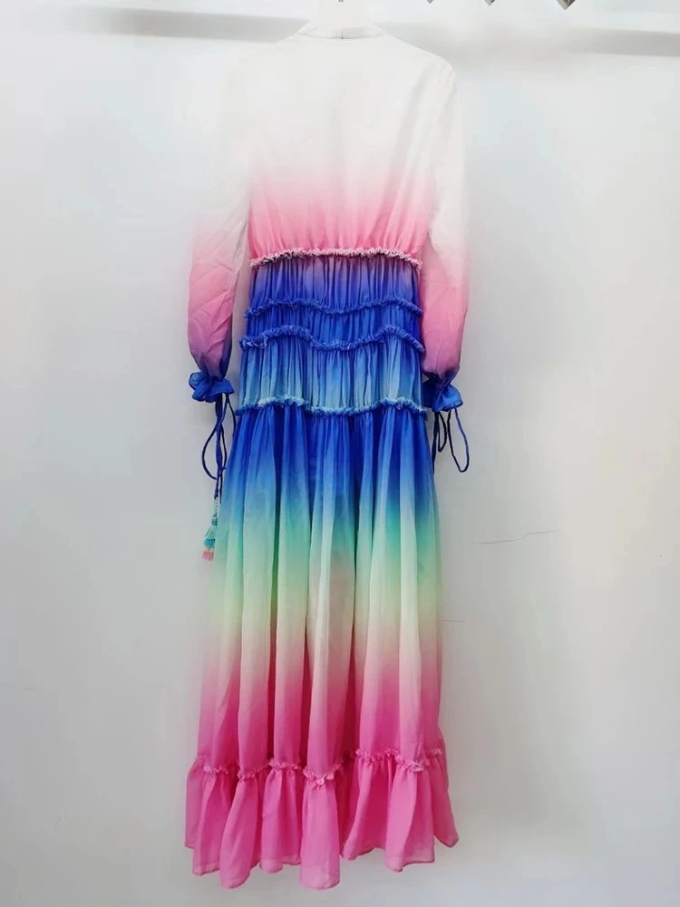 

Big-name summer women's chiffon print ruffle sexy pleated dress 2020New women's wear irregular fashion party elegant tutu skirt