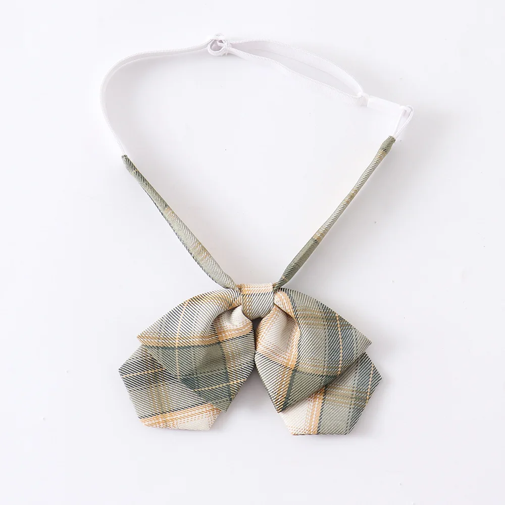 

School Dresses For Girl Plaid Bow Tie Lady Jk Uniforms Collar Butterfly Cravat Anime Sailor Suit Striped Tie High School Student