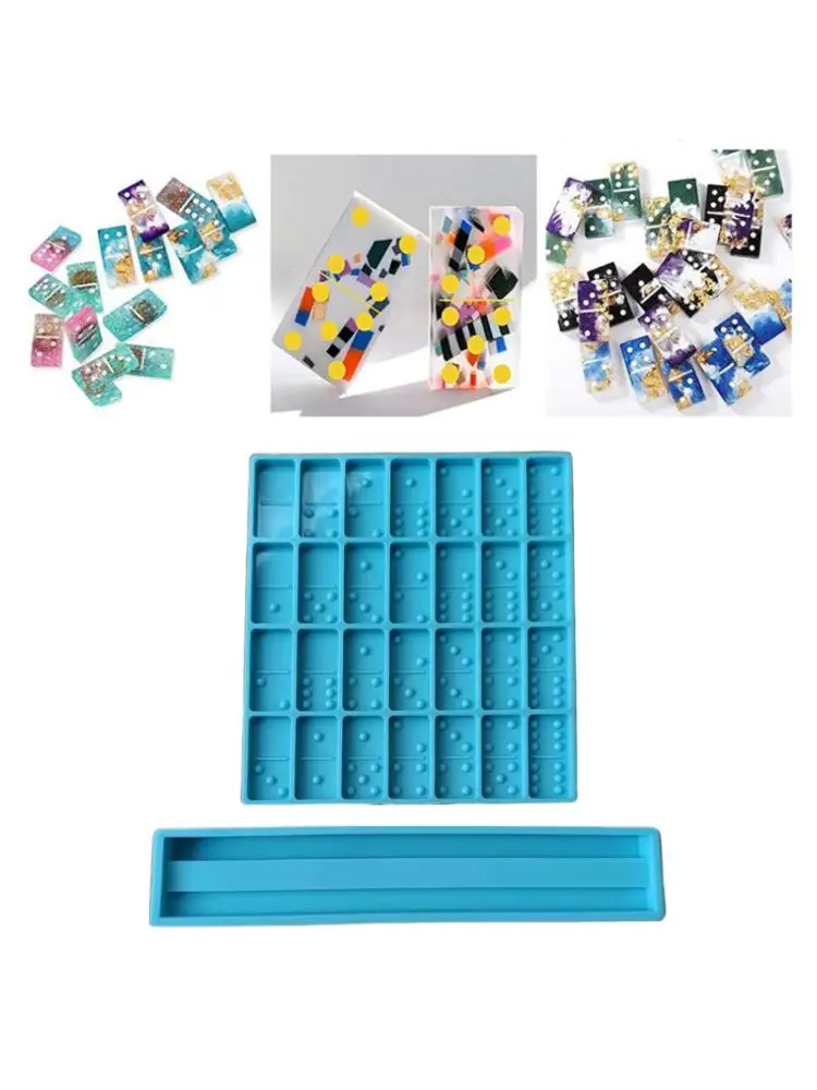 

1 Set Epoxy Resin Game Toy Mold Dominoes Casting Silicone Mould DIY Crafts Polymer Clay Jewelry Making Tools