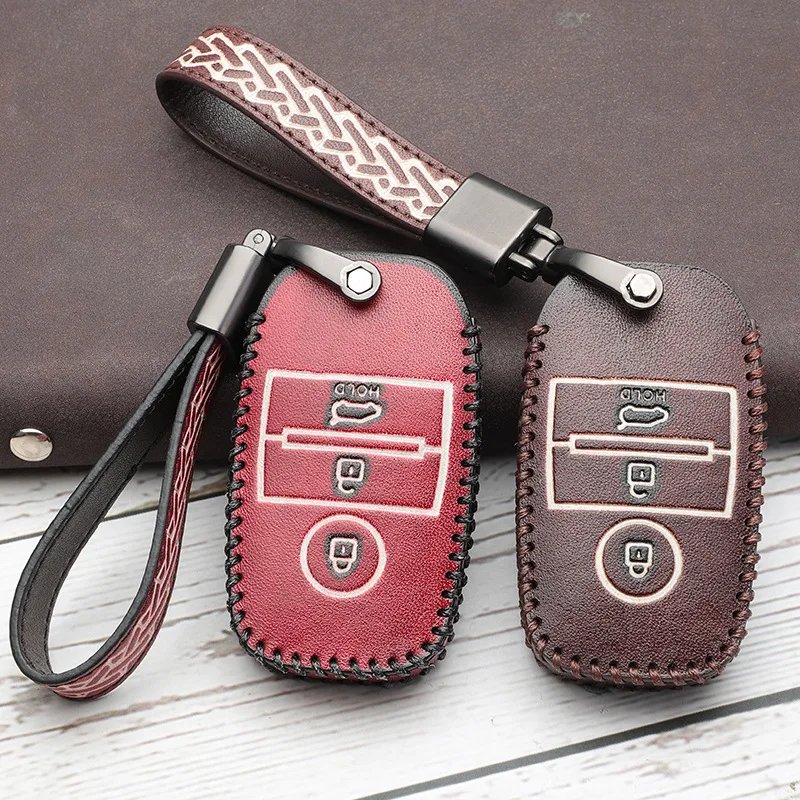 Натуральная кожа чехол ключа дистанционного управления автомобилем для Kia Rio K2