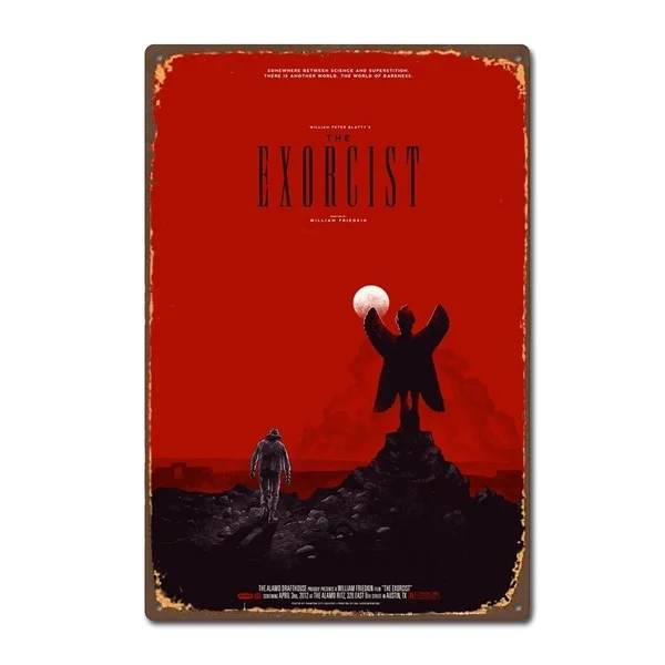 

The Exorcist 1973 Horror Movie Film White Stripes Rock Beer Wine Bar Pub Vintage Retro Tin Sign Metal Decor Metal Sign Metal