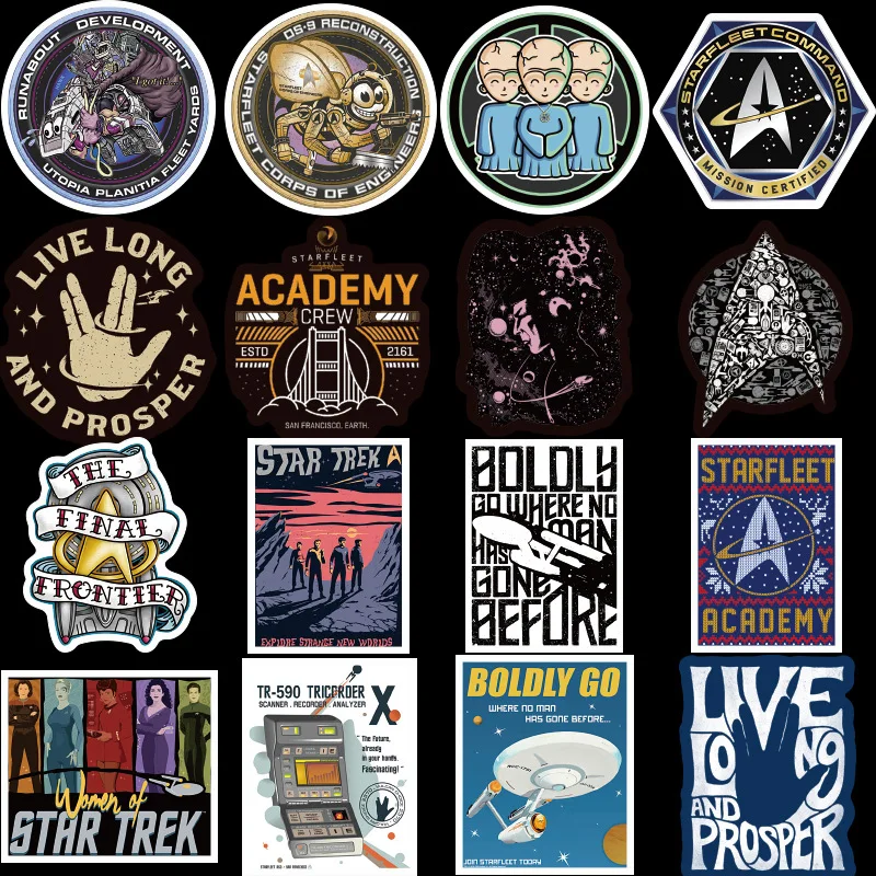 36 шт Звездный путь космический мультфильм Граффити стикер дорожная коробка