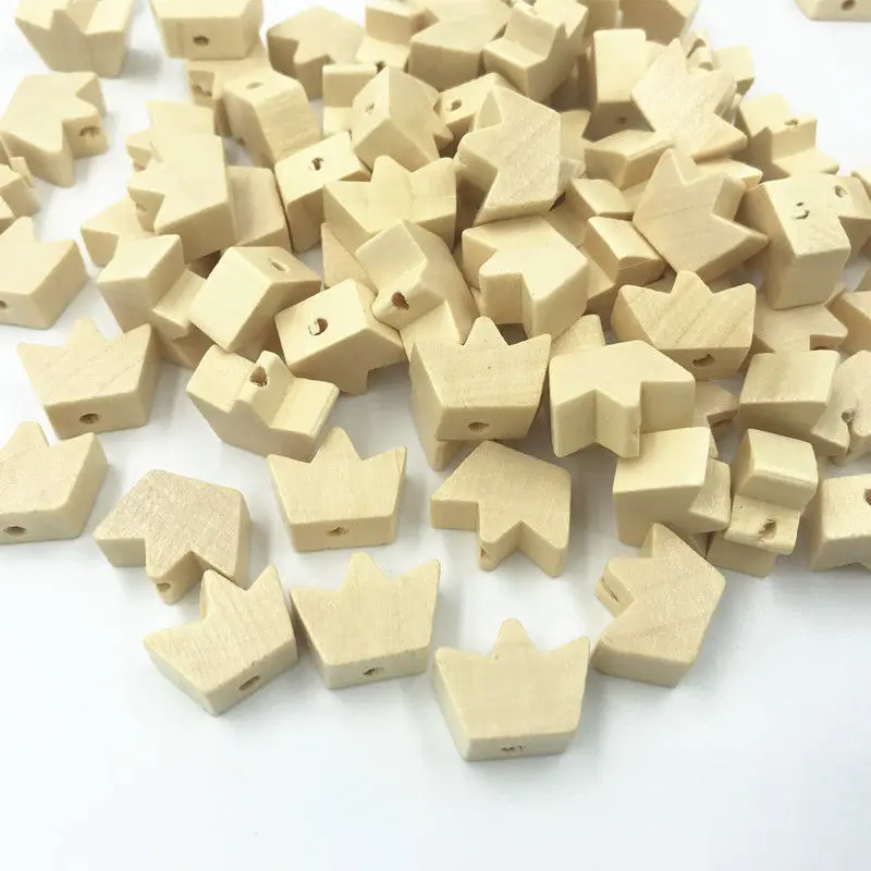 DIY 100 шт натуральный цвет Корона деревянные бусины разделитель для бисера