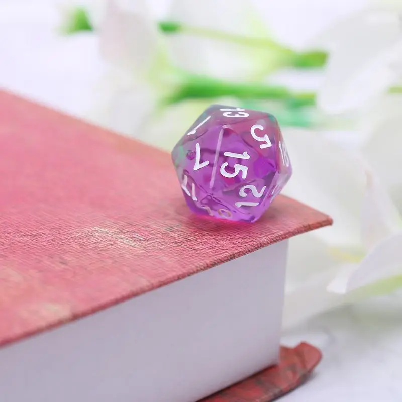 

7pcs Transparent Sided Dice D4 D6 D8 D10 D12 D20 Poly Table Board Game Set