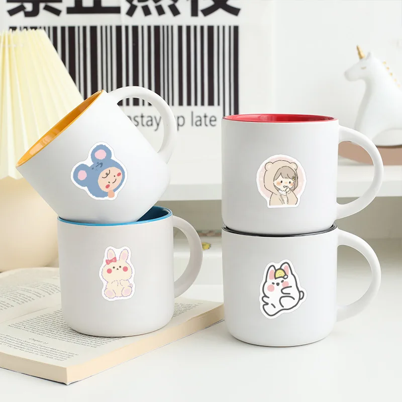 100 Pcs/Bag Cute Cartoon Bear Stickers Laptop Mobile Phone Case Scrapbooking Decorative Sticker DIY Diary Album Label | Багаж и сумки
